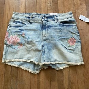 NWT Floral Denim Shorts